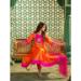 Picture of Alluring Silk Orange Red Readymade Salwar Kameez
