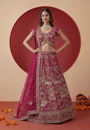 Picture of Fascinating Silk Pink Lehenga Choli
