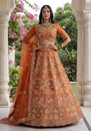 Picture of Resplendent Silk Chocolate Lehenga Choli