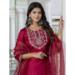 Picture of Lovely Silk Dark Red Readymade Salwar Kameez