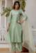 Picture of Lovely Silk Dark Sea Green Readymade Salwar Kameez
