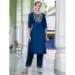 Picture of Fascinating Silk Navy Blue Readymade Salwar Kameez
