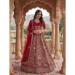 Picture of Appealing Net Dark Red Lehenga Choli