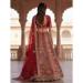 Picture of Appealing Net Dark Red Lehenga Choli