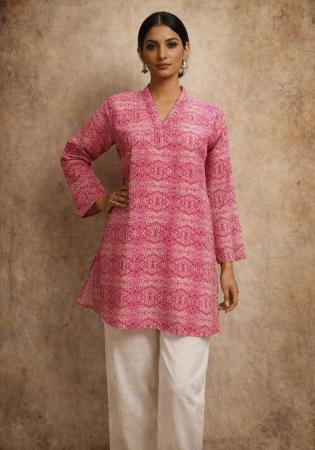 Picture of Chiffon & Georgette Pale Violet Red Kurtis And Tunic