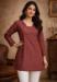 Picture of Chiffon & Georgette Maroon Kurtis And Tunic