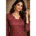 Picture of Chiffon & Georgette Maroon Kurtis And Tunic