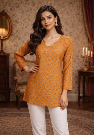 Picture of Chiffon & Georgette Chocolate Kurtis And Tunic