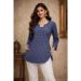 Picture of Chiffon & Georgette Dark Slate Blue Kurtis And Tunic