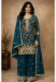 Picture of Chiffon Midnight Blue Straight Cut Salwar Kameez