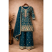 Picture of Chiffon Midnight Blue Straight Cut Salwar Kameez