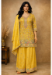 Picture of Alluring Chiffon Orange Straight Cut Salwar Kameez
