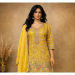 Picture of Alluring Chiffon Orange Straight Cut Salwar Kameez