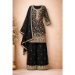 Picture of Wonderful Chiffon Black Straight Cut Salwar Kameez