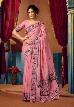 Picture of Radiant Cotton Pale Violet Red Saree