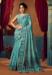 Picture of Stunning Cotton Cadet Blue Saree