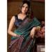 Picture of Radiant Crepe & Silk Dark Olive Green Saree