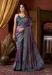 Picture of Beautiful Crepe & Silk Purple Saree