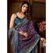 Picture of Beautiful Crepe & Silk Purple Saree