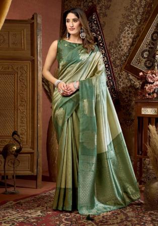 Picture of Lovely Silk Cadet Blue Saree