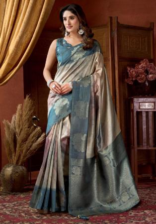 Picture of Alluring Silk Dark Slate Grey Saree