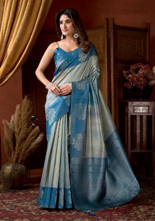 Picture of Charming Silk Midnight Blue Saree