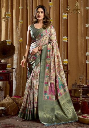 Picture of Elegant Silk Dim Gray Saree