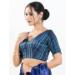 Picture of Nice Chiffon Steel Blue Designer Blouse