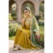 Picture of Shapely Silk Dark Golden Rod Readymade Salwar Kameez