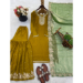 Picture of Shapely Silk Dark Golden Rod Readymade Salwar Kameez