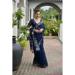 Picture of Excellent Silk Dark Slate Blue Saree