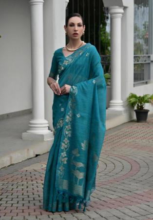 Picture of Nice Silk Teal Saree