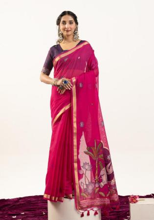 Picture of Ravishing Cotton Light Coral Saree