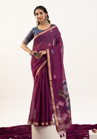 Picture of Ravishing Cotton Brown Saree