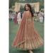 Picture of Chiffon Rosy Brown Straight Cut Salwar Kameez