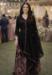 Picture of Shapely Chiffon Black Straight Cut Salwar Kameez