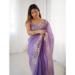 Picture of Amazing Crepe Dark Slate Blue Saree