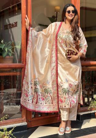 Picture of Magnificent Silk Wheat Readymade Salwar Kameez