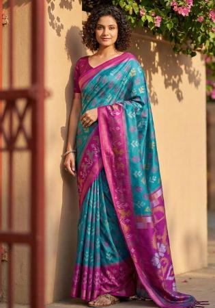 Picture of Fascinating Silk Midnight Blue Saree