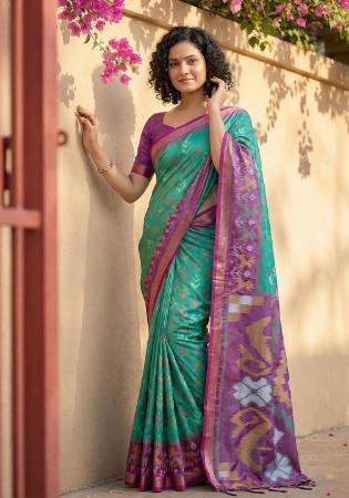 Picture of Fine Silk Teal Saree