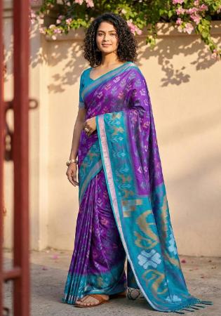 Picture of Resplendent Silk Midnight Blue Saree