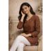 Picture of Exquisite Rayon Saddle Brown Kurtis & Tunic