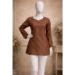Picture of Exquisite Rayon Saddle Brown Kurtis & Tunic