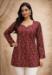 Picture of Charming Rayon Maroon Kurtis & Tunic