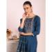 Picture of Excellent Silk Midnight Blue Readymade Salwar Kameez
