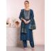 Picture of Excellent Silk Midnight Blue Readymade Salwar Kameez
