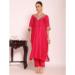 Picture of Pretty Silk Crimson Readymade Salwar Kameez