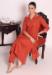 Picture of Good Looking Silk Fire Brick Readymade Salwar Kameez