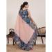 Picture of Excellent Linen & Silk Dark Slate Grey Saree