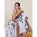 Picture of Fine Linen & Silk Azure Saree